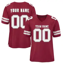 Burgundy White-Gray Classic Style Authentic Football Jersey
