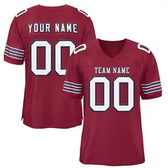 Burgundy White-Navy Classic Style Authentic Football Jersey 1