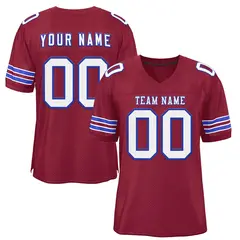 Burgundy White-Royal Classic Style Authentic Football Jersey 1
