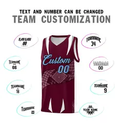 Burgundy White Snake Scale Venomous Fang Graffiti Basketball Jersey 4