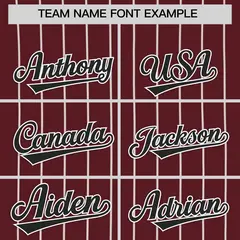 Burgundy White Stripe Authentic Fashion Baseball Jersey 3