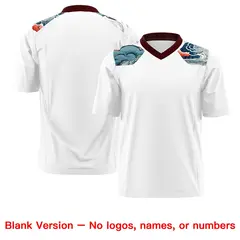 Burgundy White Ukiyo-e Auspicious Clouds Graffiti Football Jersey 7