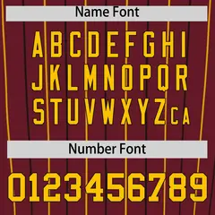 Burgundy Yellow and Black Bi-Color Stripes Baseball Jersey 4