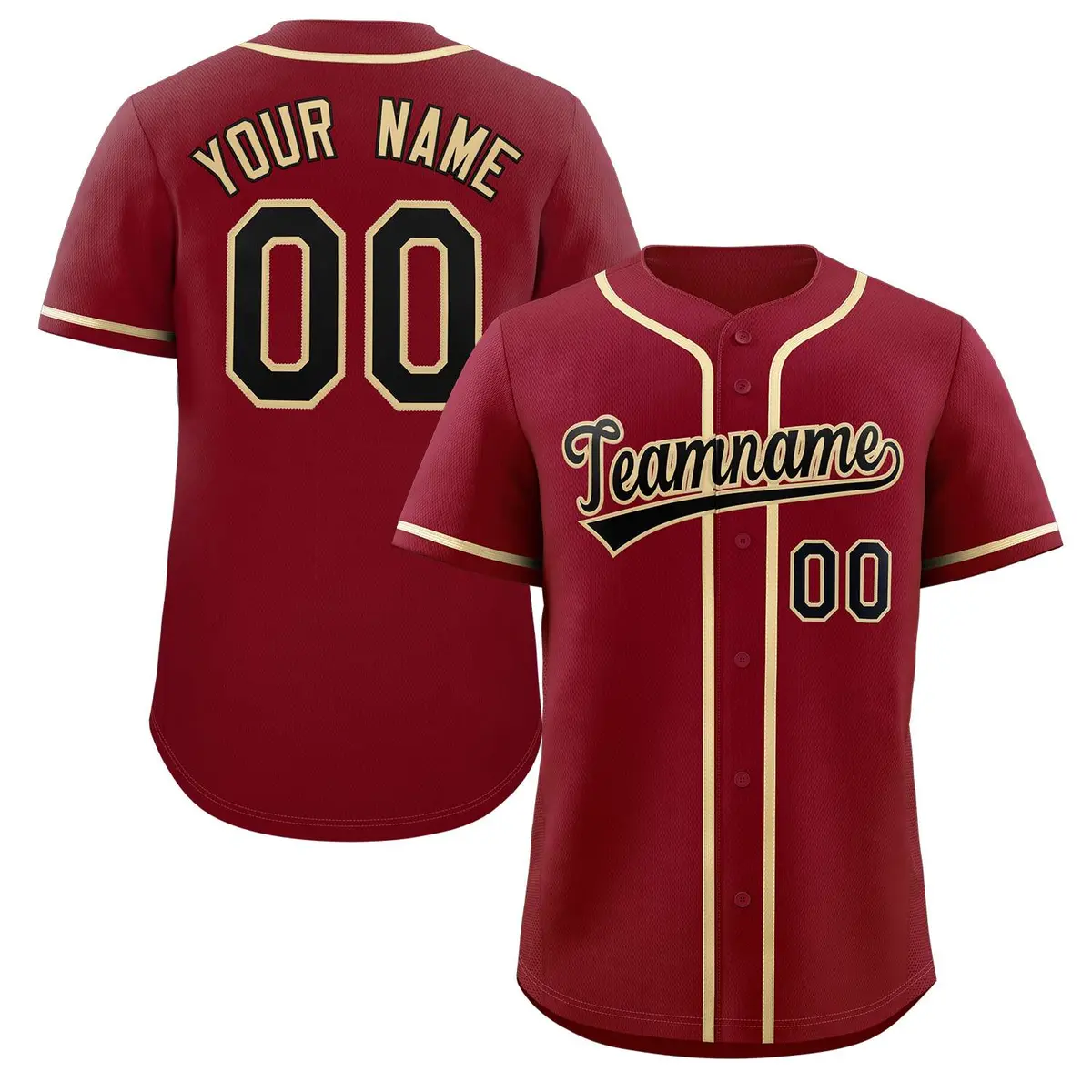 Button-Down Baseball Jersey Sports Uniform for Team
