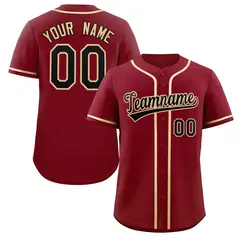 Button-Down Baseball Jersey Sports Uniform for Team 1