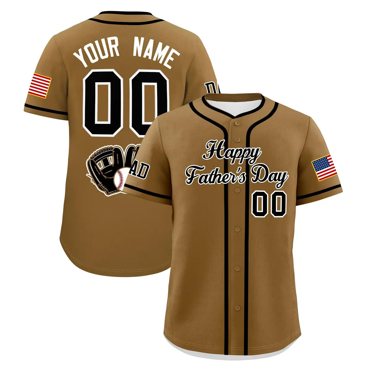 Camel Black White Father's Day Classic Baseball Jersey