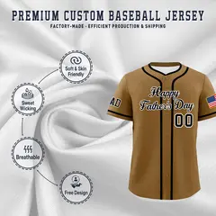 Camel Black White Father's Day Classic Baseball Jersey 3