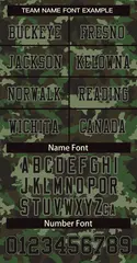 Camo Black Green Mesh Authentic Football Jersey 3