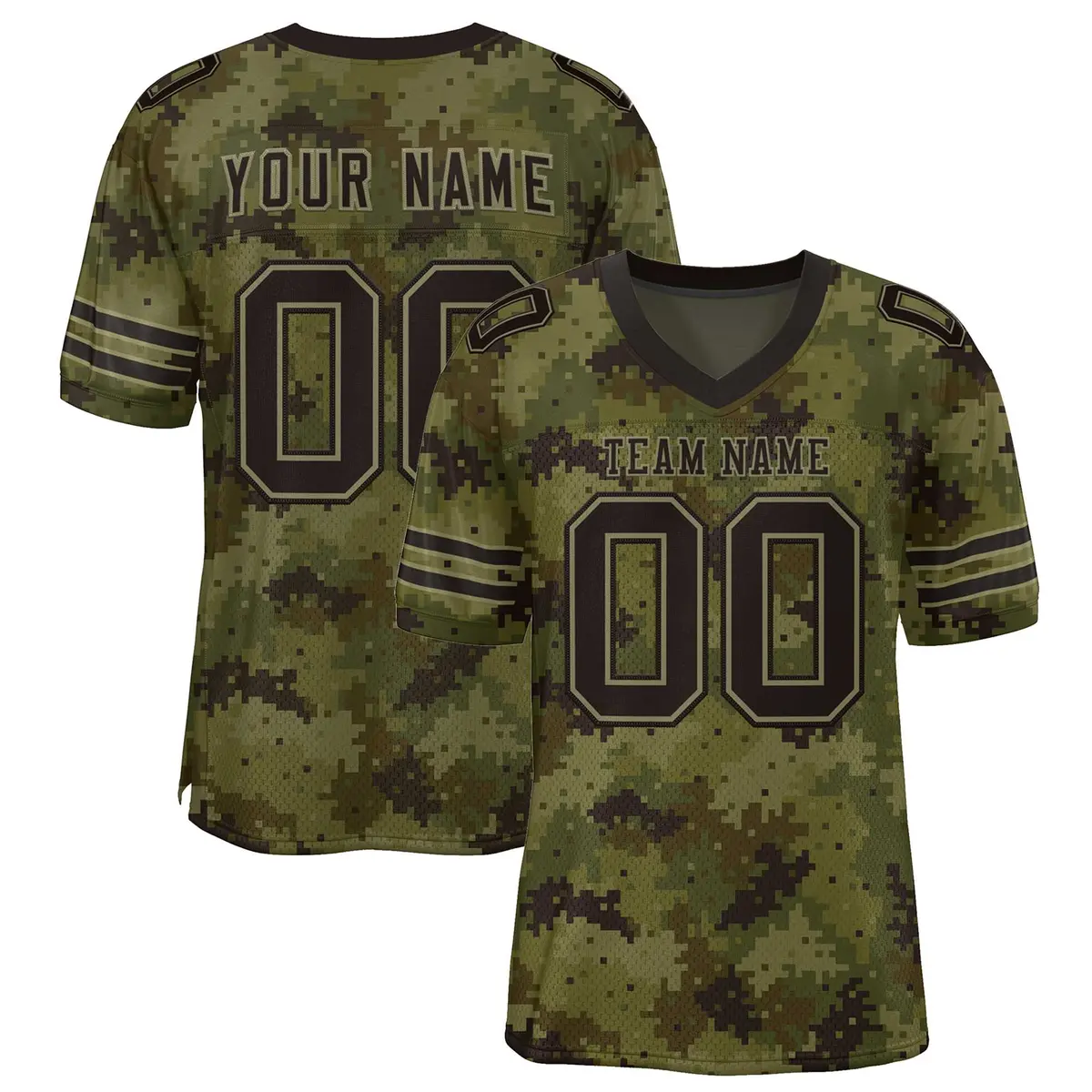 Camo Black Mesh Authentic Football Jersey