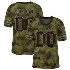 Camo Black Mesh Authentic Football Jersey 1