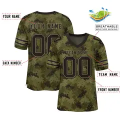 Camo Black Mesh Authentic Football Jersey 2