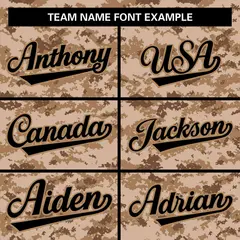 Camo Black Old-Gold Authentic Baseball Jersey 3