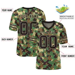 Camo Black-Old Gold Mesh Authentic Football Jersey 2