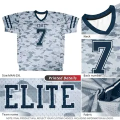 Camo Black-Old Gold Mesh Authentic Football Jersey 4