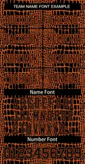 Camo Black-Orange Crocodile Mesh Authentic Football Jersey 3