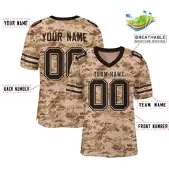 Camo Brown Mesh Authentic Football Jersey 2