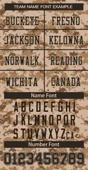 Camo Brown Mesh Authentic Football Jersey 3