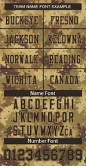 Camo Brown-Old Gold Mesh Authentic Football Jersey 3