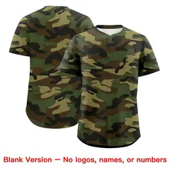Camo Cream Vintage USA Flag Salute To Service Baseball Jersey 7
