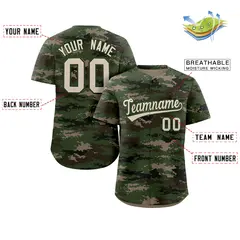 Camo Green Authentic Baseball Jersey 2