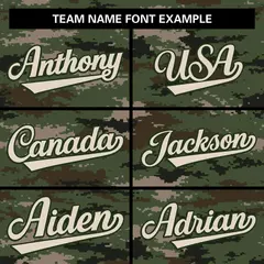Camo Green Authentic Baseball Jersey 3