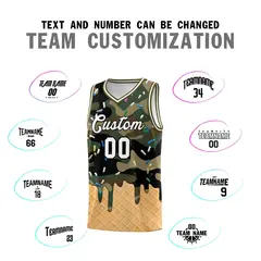 Camo Ice Cream Element Pattern Basketball Kits 4