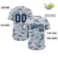 Camo Navy White Authentic Baseball Jersey 2