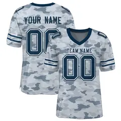 Camo Navy-White Mesh Authentic Football Jersey