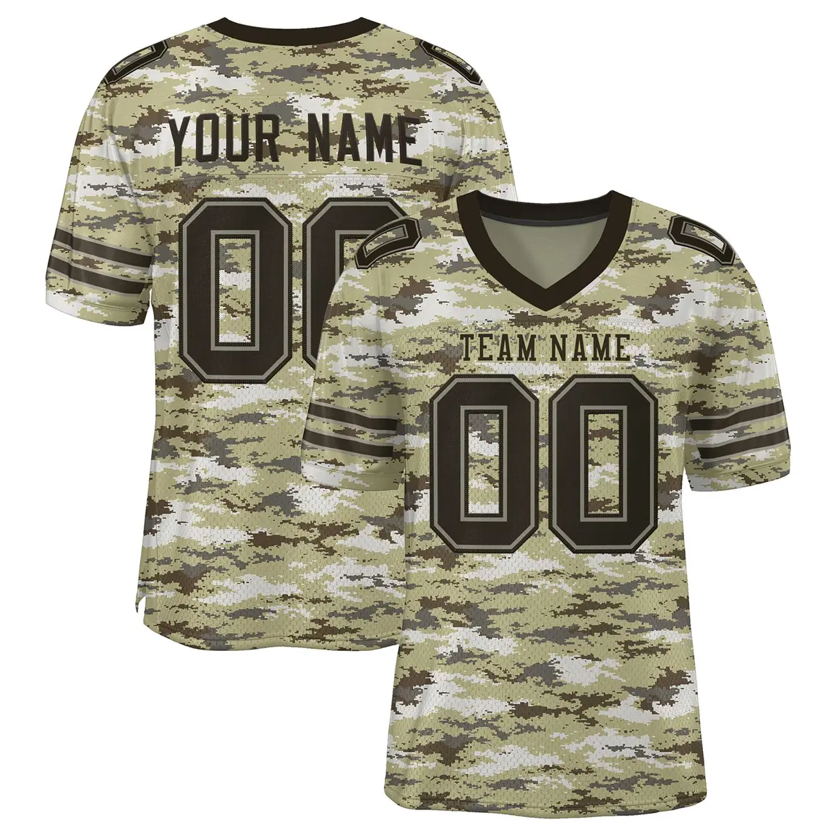 Camo Olive Mesh Authentic Football Jersey