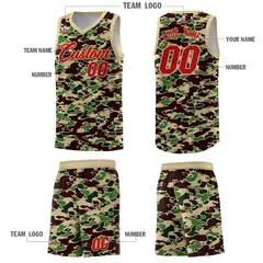 Camo Sports Uniform Basketball Jersey 5