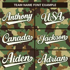 Camo White Brown Authentic Baseball Jersey 3