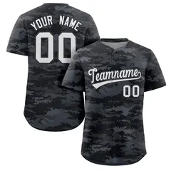 Camo White Gray Authentic Baseball Jersey