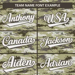 Camo White Gray-Brown Authentic Baseball Jersey 3