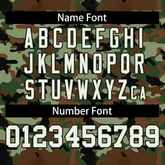 Camo White Green-Black Authentic Baseball Jersey 4