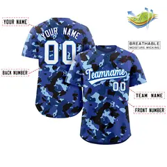 Camo White Light Blue-Royal Authentic Baseball Jersey 2