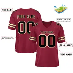 Cardinal Black Old-Gold Mesh Football Jersey 2