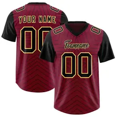 Cardinal Black Star Pattern Raglan Authentic Football Jersey