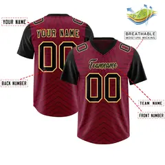 Cardinal Black Star Pattern Raglan Authentic Football Jersey 2