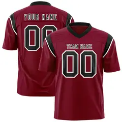 Cardinal Black Two-Tone Shoulder Cut Flag Football Jersey