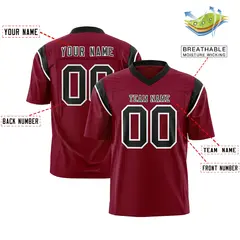 Cardinal Black Two-Tone Shoulder Cut Flag Football Jersey 2