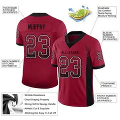 Cardinal Black-White Drift Mesh Football Jersey 2