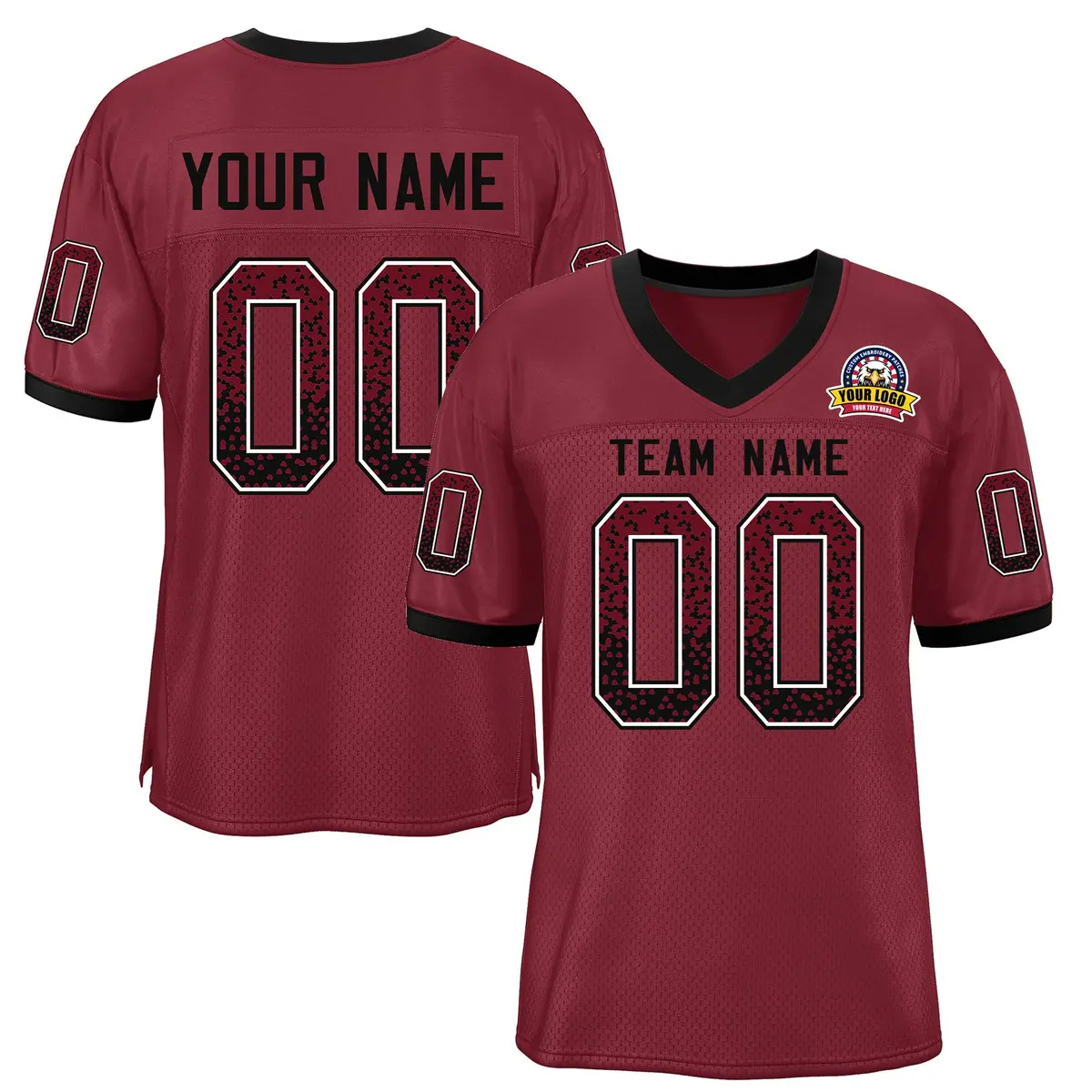 Cardinal Black-White Drift Mesh Football Jersey