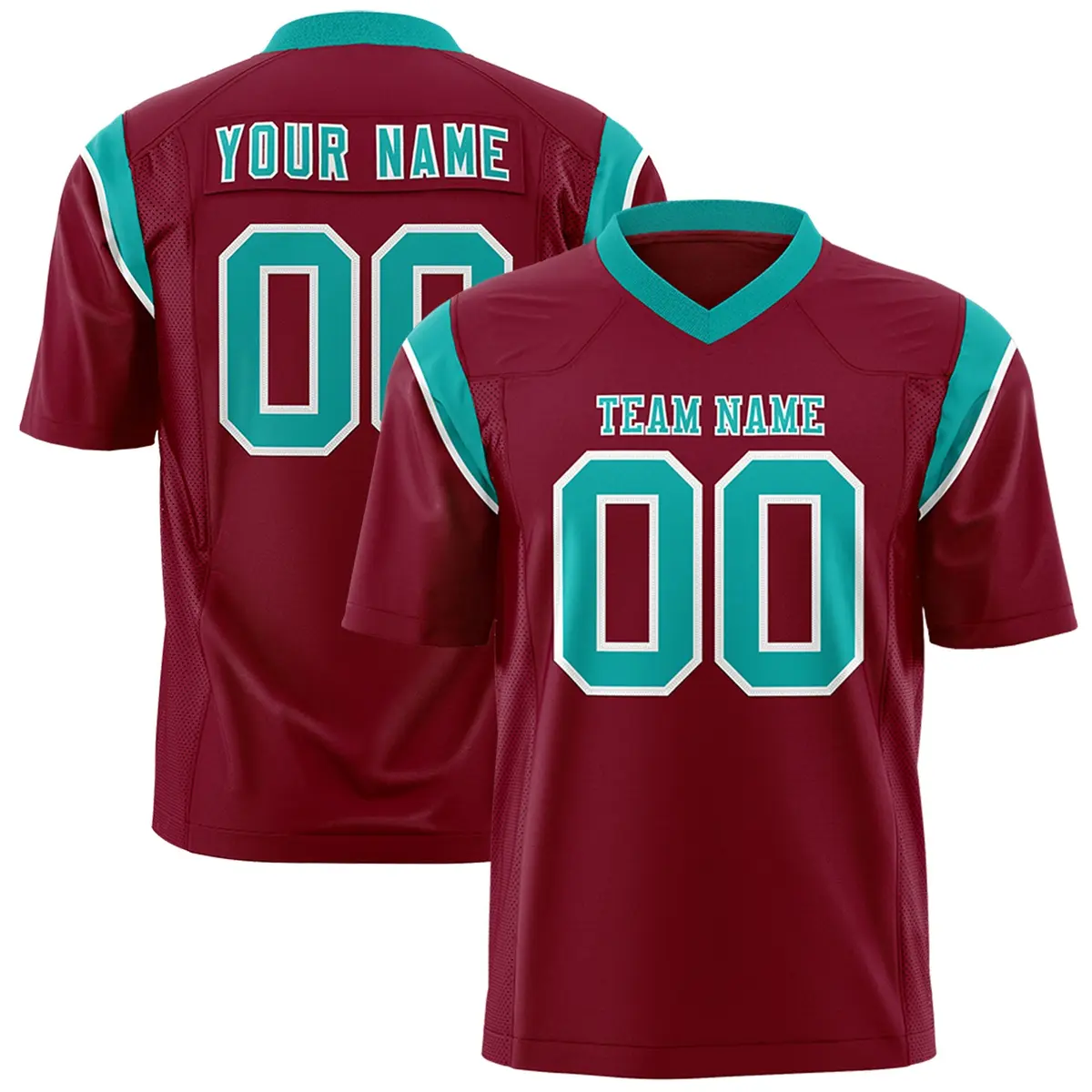 Cardinal Bright Green Two-Tone Shoulder Cut Flag Football Jersey