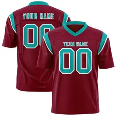 Cardinal Bright Green Two-Tone Shoulder Cut Flag Football Jersey 1