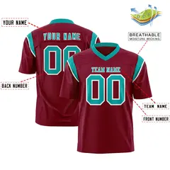 Cardinal Bright Green Two-Tone Shoulder Cut Flag Football Jersey 2