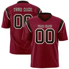 Cardinal Brown Shoulder Cut Two-Tone Flag Football Jersey 1