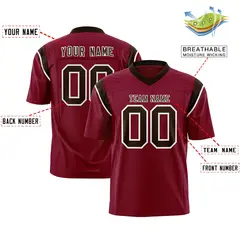 Cardinal Brown Shoulder Cut Two-Tone Flag Football Jersey 2