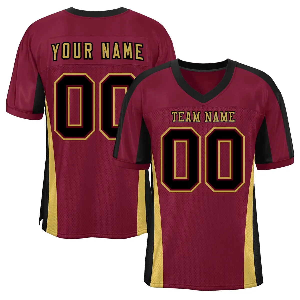 Cardinal Color Block Mesh Authentic Football Jersey