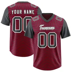 Cardinal Dark Gray Star Pattern Raglan Football Jersey