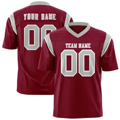 Cardinal Gray Shoulder Cut Two-Tone Flag Football Jersey 1